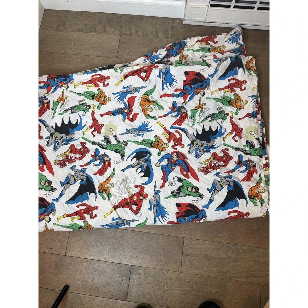 Pottery Barn Kids Justice League Twin Duvet Cover 68x86 DC Superhero Print